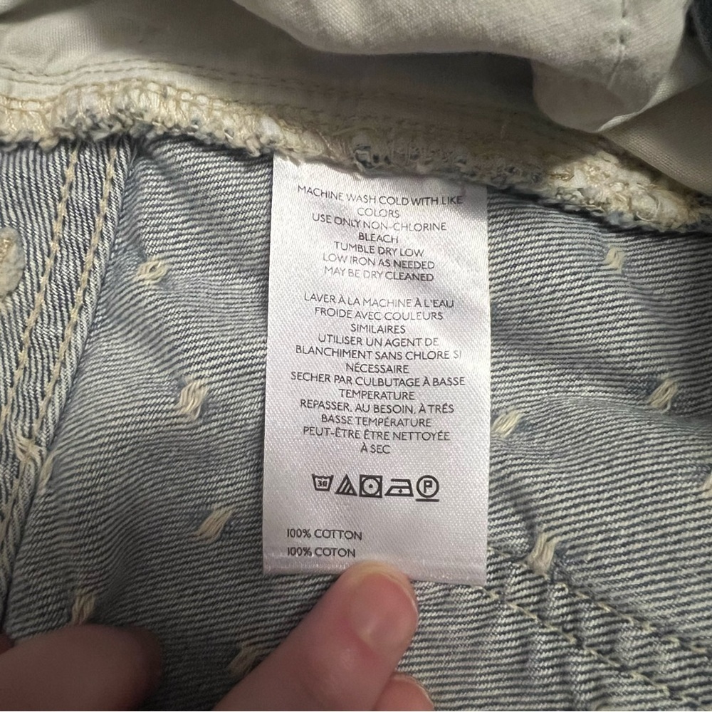 NWT ANTHROPOLOGIE PILCRO JACQUARD DENIM MINI SKIRT SIZE 10 - Picture 12 of 13